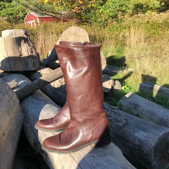 Santana Canada brown leather boots, waterproof, fleece lined, size 7 1/2, zipper - Picture 8 of 8